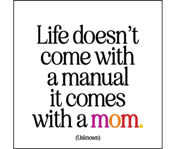 Magnet: Life doesn’t come with a manual it comes with a mom.