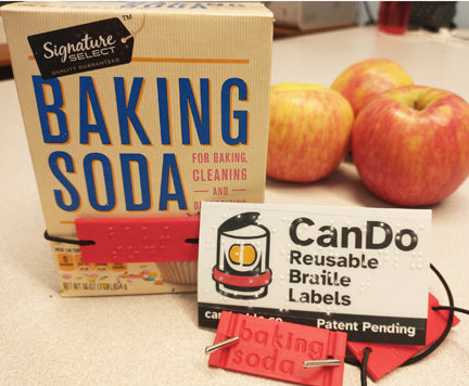 CanDo Braille Labels: Baking Box Labels