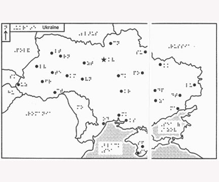 Ukraine Tactile Map